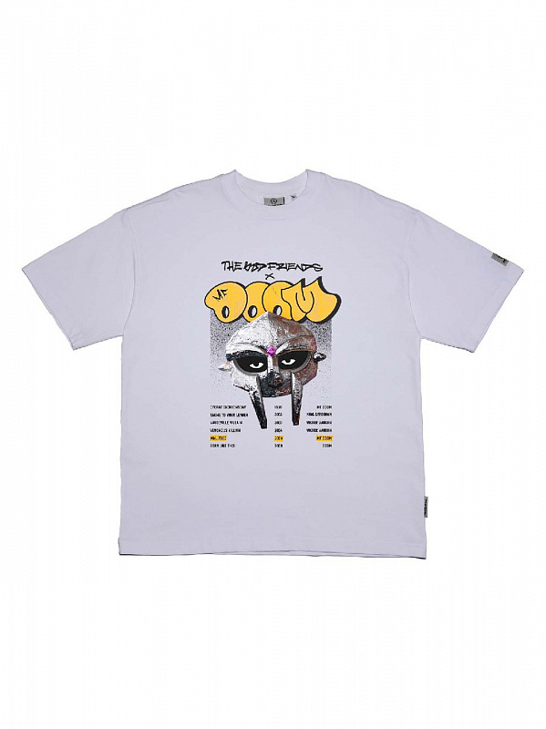 Футболка THE BAD FRIENDS "ДООМ" 200г белый
