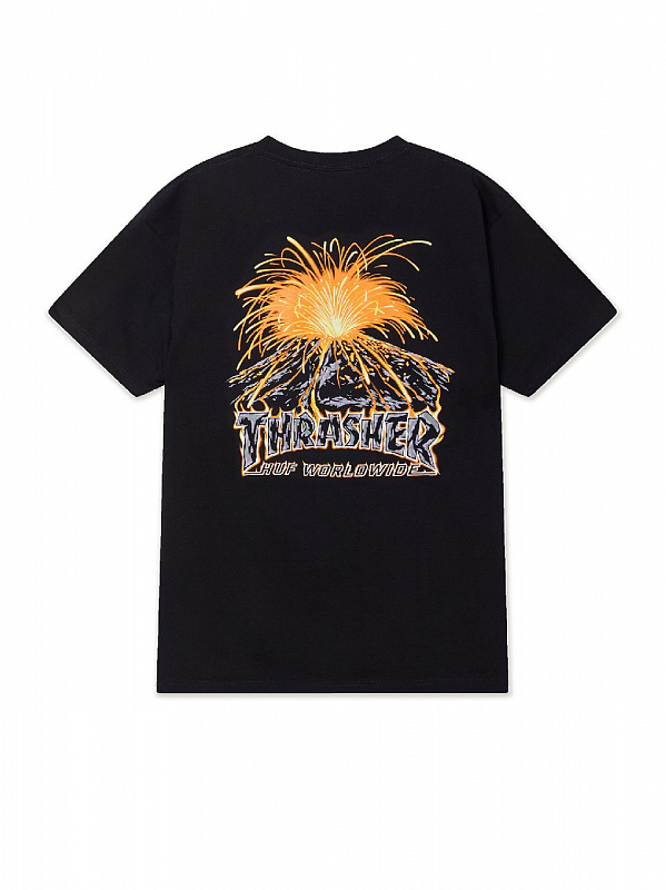 Футболка HUF X THRASHER MELTDOWN SS TEE BLACK