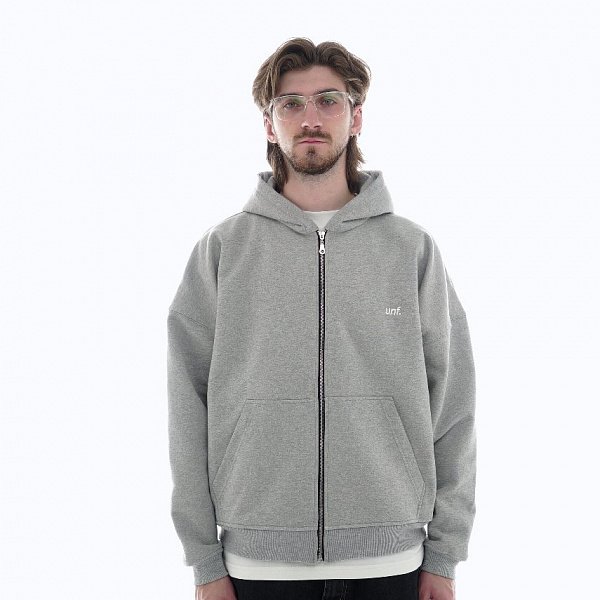 Худи UNIFORM Heavy Zip unf. серый меланж