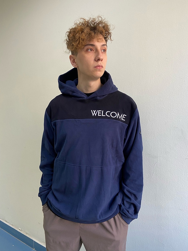 Толстовка мужская PELLIOT Hooded Fleece navy синий