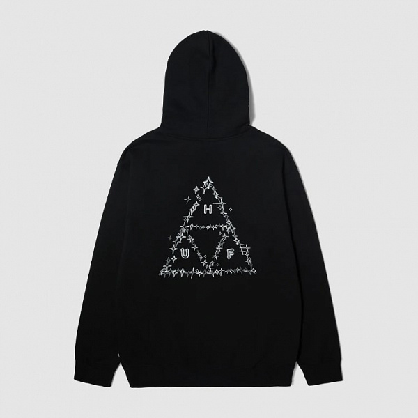 Худи HUF GLEAM P/O HOODIE BLACK