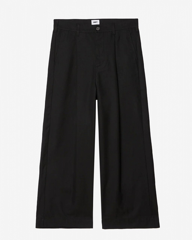 Брюки OBEY OLIVER PLEATED PANT (Baggy fit) BLACK