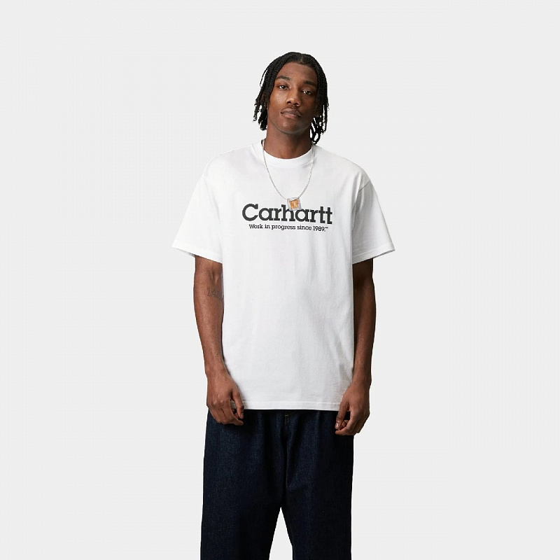 Футболка CARHARTT WIP S/S Label Script T-Shirt WHITE