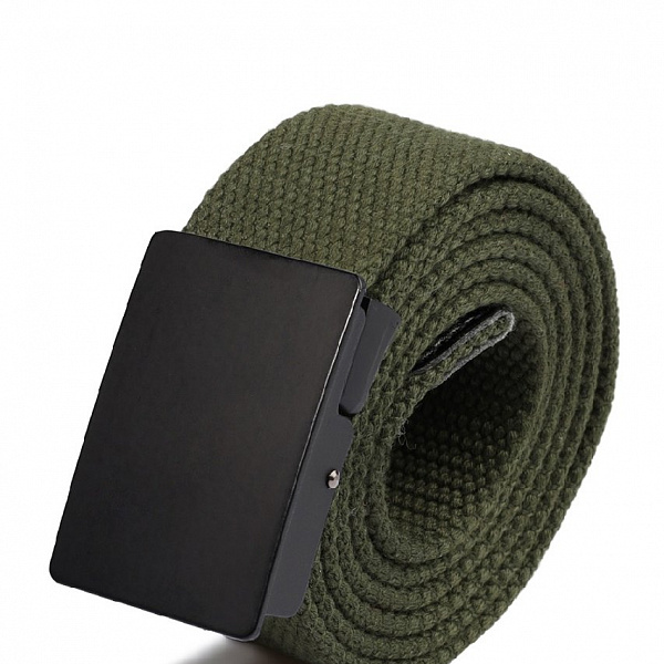 Ремень Street Soul R25-22 Пряжка прямоугольник правильной формы армейский зелёный