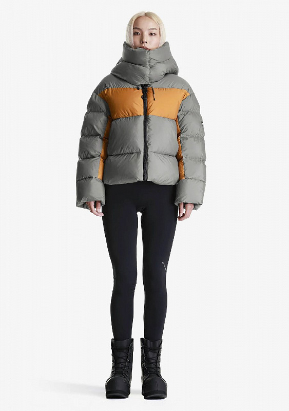 Куртка женская KRAKATAU Qw430-32 ROOK технологичный пуховик серый/жёлтый