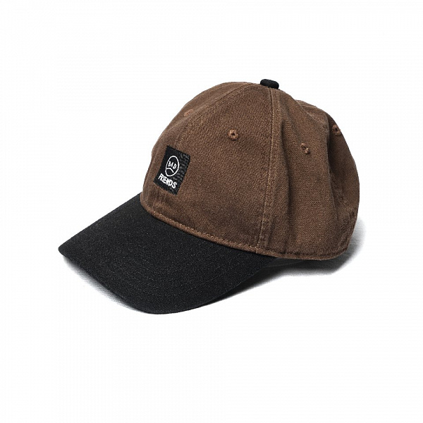 Кепка THE BAD FRIENDS Dad Cap Washed Cotton коричневый/черный