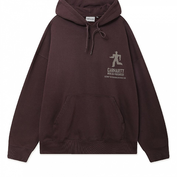 Худи CARHARTT WIP Hooded Distance Sweat PALISANDER (STONE DYED)