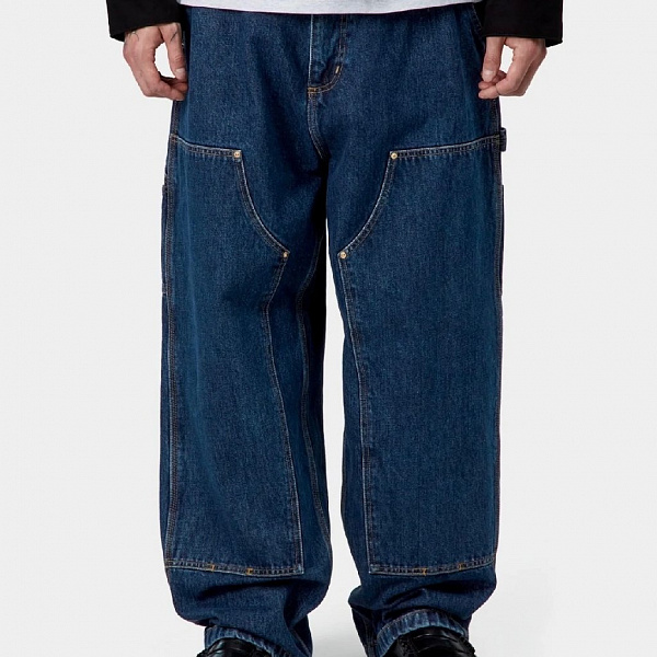 Джинсы CARHARTT WIP Nash Double Knee Pant (Loose fit) BLUE (STONE WASHED)