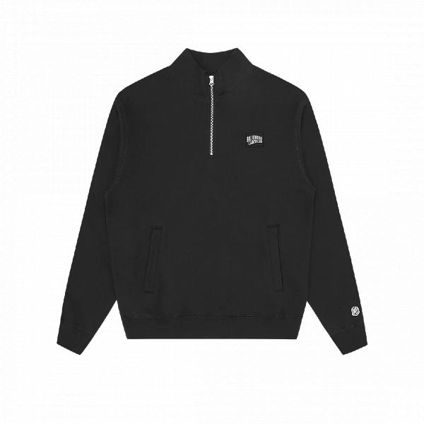 Толстовка на молнии BILLIONAIRE BOYS CLUB WOVEN PATCH QUARTER ZIP CREWNECK BLACK