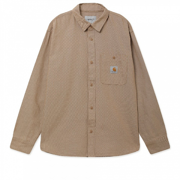 Рубашка CARHARTT WIP кор. рукав L/S Edgar Shirt PEANUT / WAX