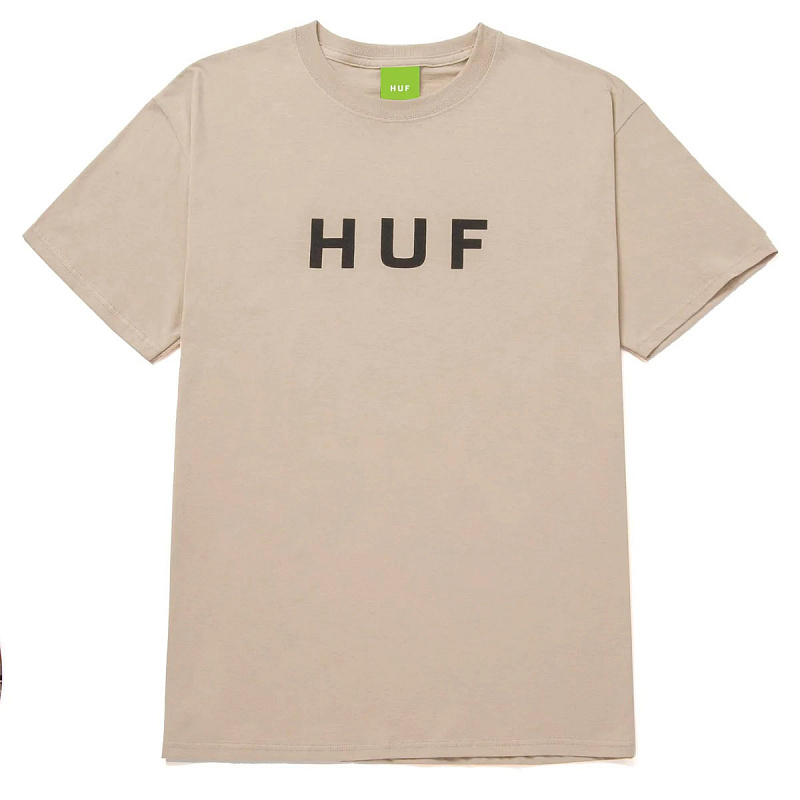 Футболка HUF ESSENTIALS OG LOGO S/S TEE SAND