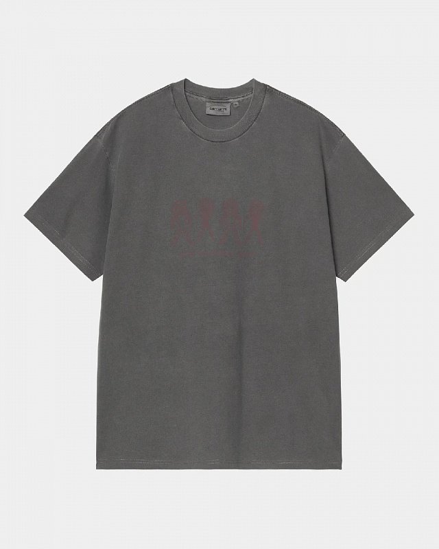 Футболка CARHARTT WIP S/S Terrestrial T-Shirt BLACK / ARBUSTA (PIGMENT GARMENT DYED)