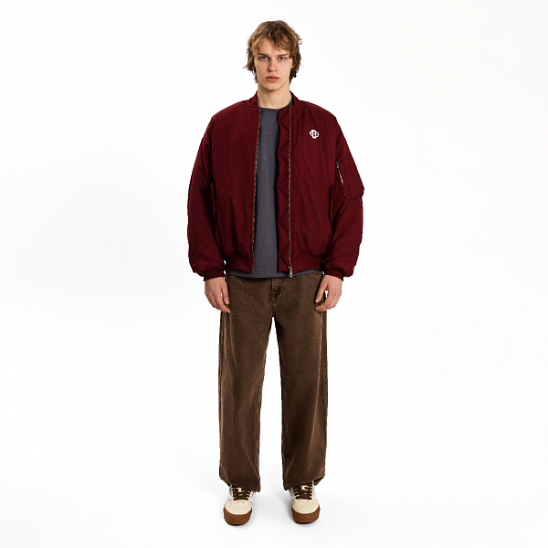 Бомбер Dissident "Coat of Hearts" бордовый