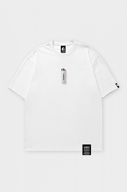 Футболка SHMOT "LIGHTER EXISTENCE" MONO белый