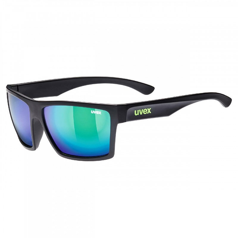 Очки солнцезащитные UVEX LGL 29 black mat / mirror green черный матовый/зеленый