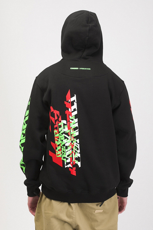 Толстовка CODERED Base Hoodie CODERED X Hyperboloid Records Черный