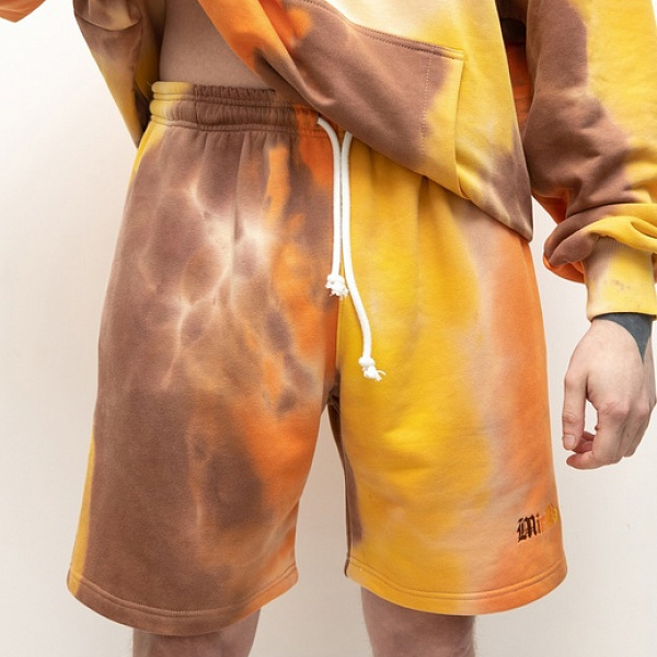 Шорты MIRBA LOGO оранжевый тай-дай