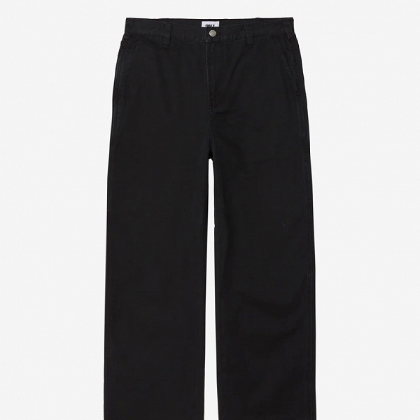 Брюки OBEY BIG TIMER CARPENTER PANT (Relaxed fit) BLACK FADED WASH
