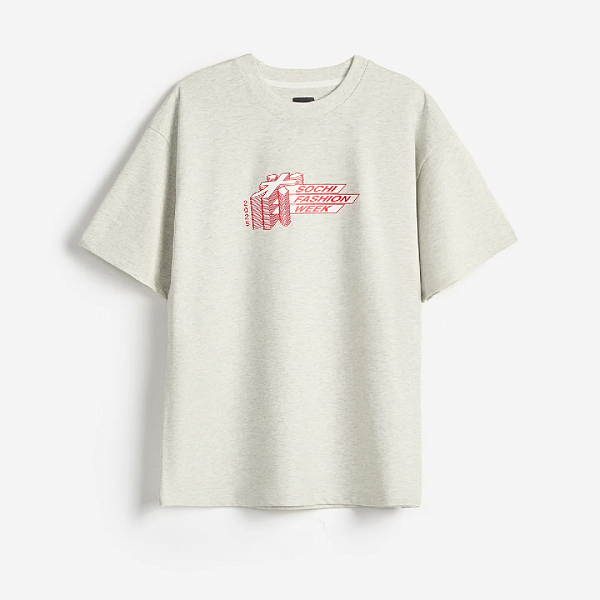 Футболка RICE PODIUM WALKING CLUB TEE MELANGE RED EDITION
