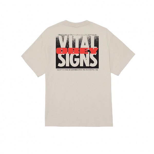 Футболка OBEY VITAL SIGNS SILVER GREY