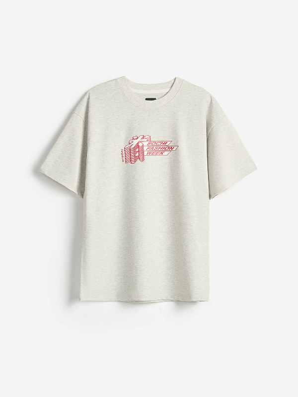 Футболка RICE PODIUM WALKING CLUB TEE MELANGE RED EDITION