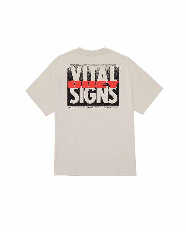 Футболка OBEY VITAL SIGNS SILVER GREY