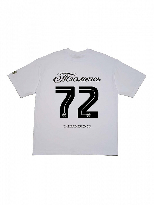 Футболка THE BAD FRIENDS "Регион 72" 200гр белый