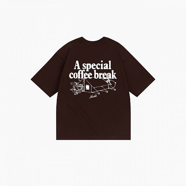 Футболка HAIDED COFFEE RLXD HW TEE choco.brown