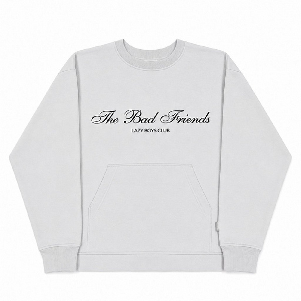 Свитшот THE BAD FRIENDS "Lazy boys club" Астрасофт Серебро
