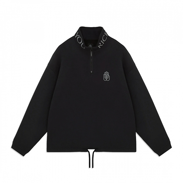 Свитшот RICE HALF-ZIP RICE BLACK