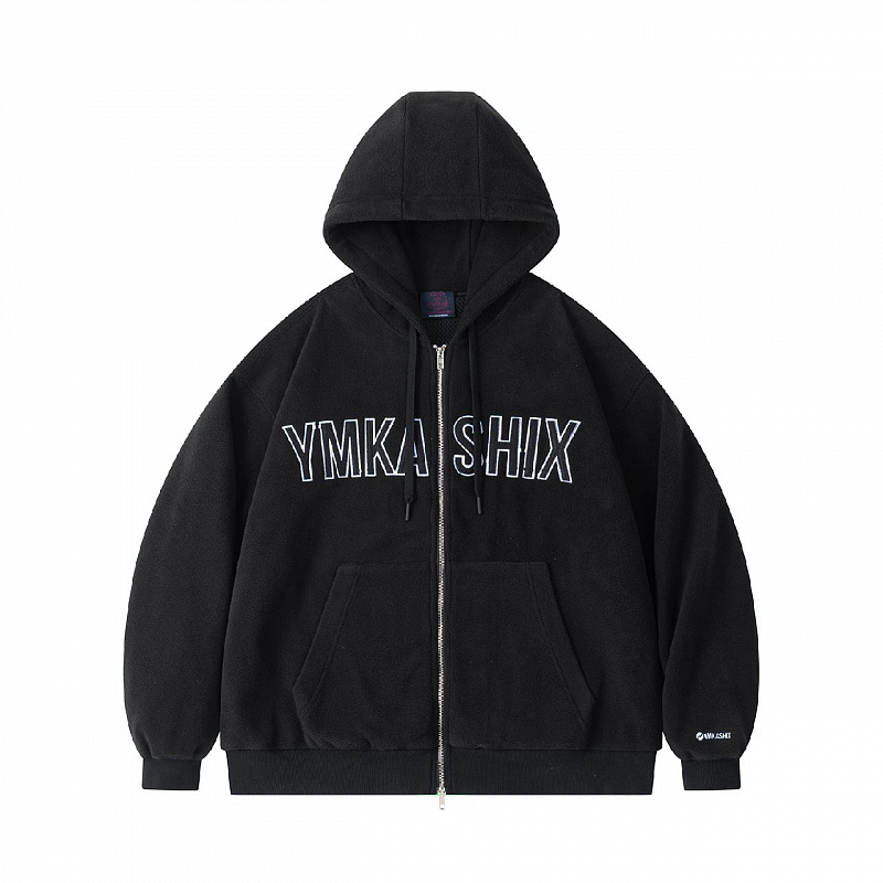 Худи на молнии YMKA SHIX "Original fleece" черный