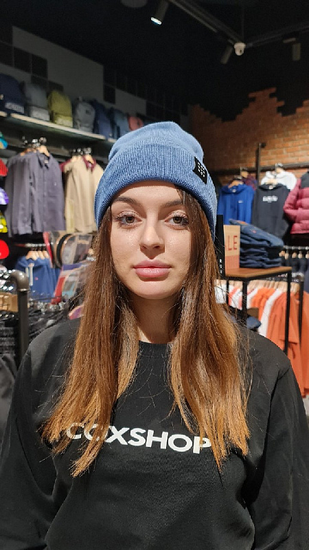 Шапка HARD LUNCH B-U-08/3 Square Logo mid blue