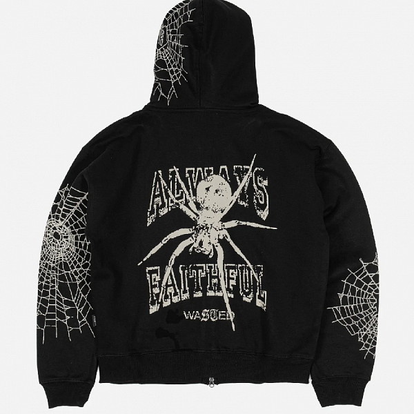 Худи на молнии WASTED PARIS AUTHENTIC ZIP HOODIE BLACK