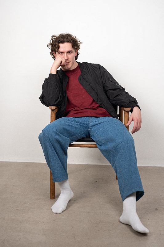 Брюки THE BAD FRIENDS Baggy Jeans джинс голубой