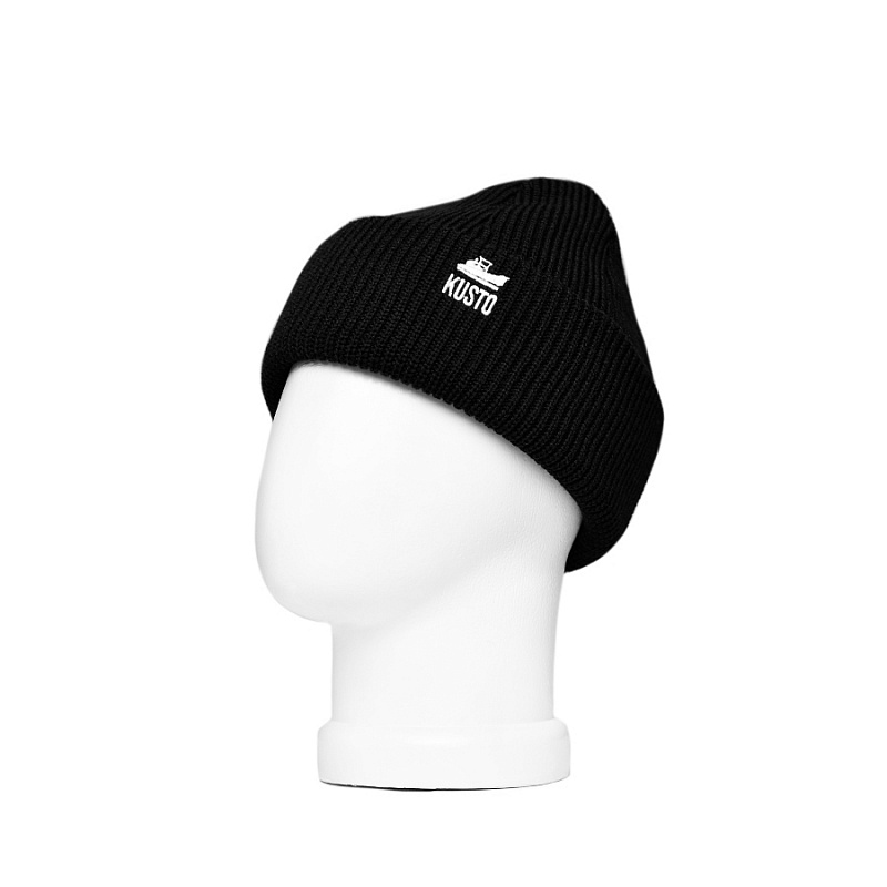 Шапка KUSTO "FUNKY Short" вышивка Черный | Black
