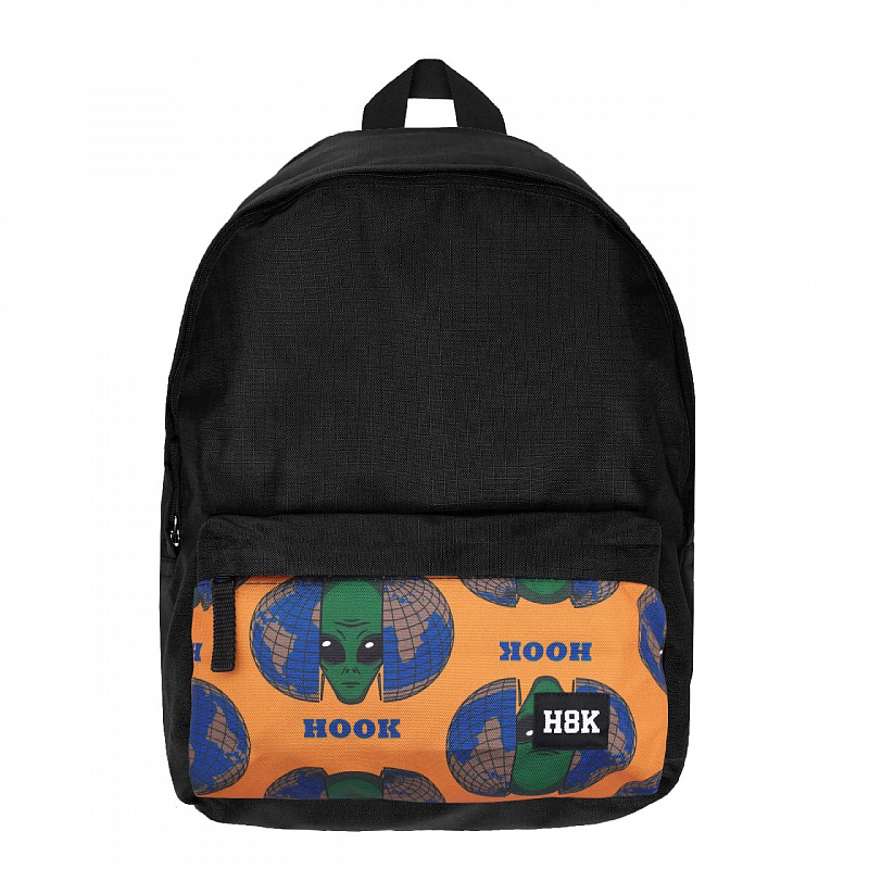 Рюкзак HOOK «УФО оранжевый» черный