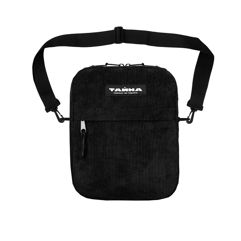 Сумка через плечо ТАЙНА SHOULDER BAG L вельвет черный