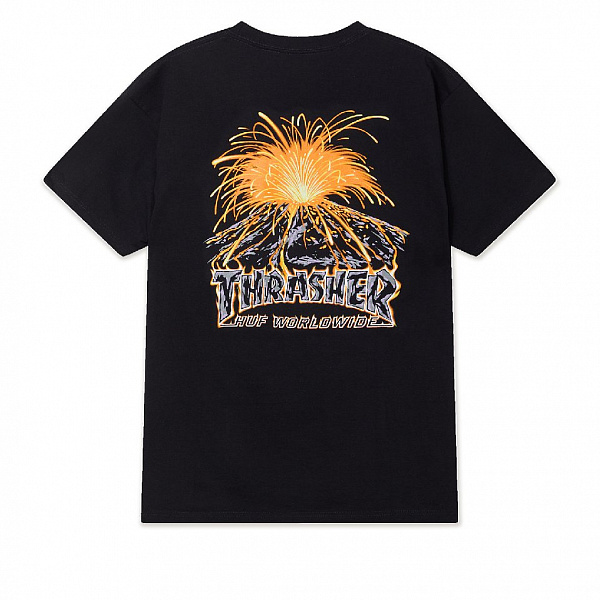 Футболка HUF X THRASHER MELTDOWN SS TEE BLACK