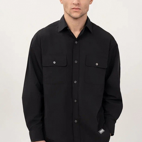 Рубашка KUL'TURA "NYLON SHIRT" черный