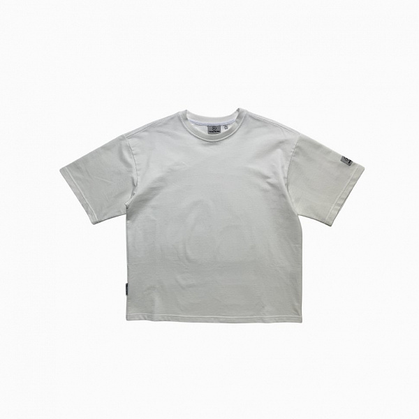 Футболка THE BAD FRIENDS UNIBasic left sleeve logo 250гр Экрю