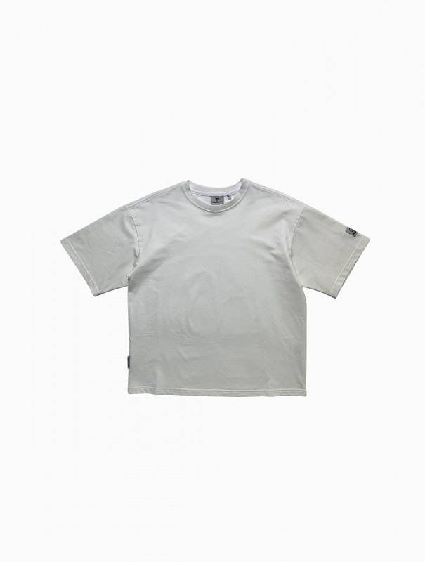 Футболка THE BAD FRIENDS UNIBasic left sleeve logo 250гр Экрю