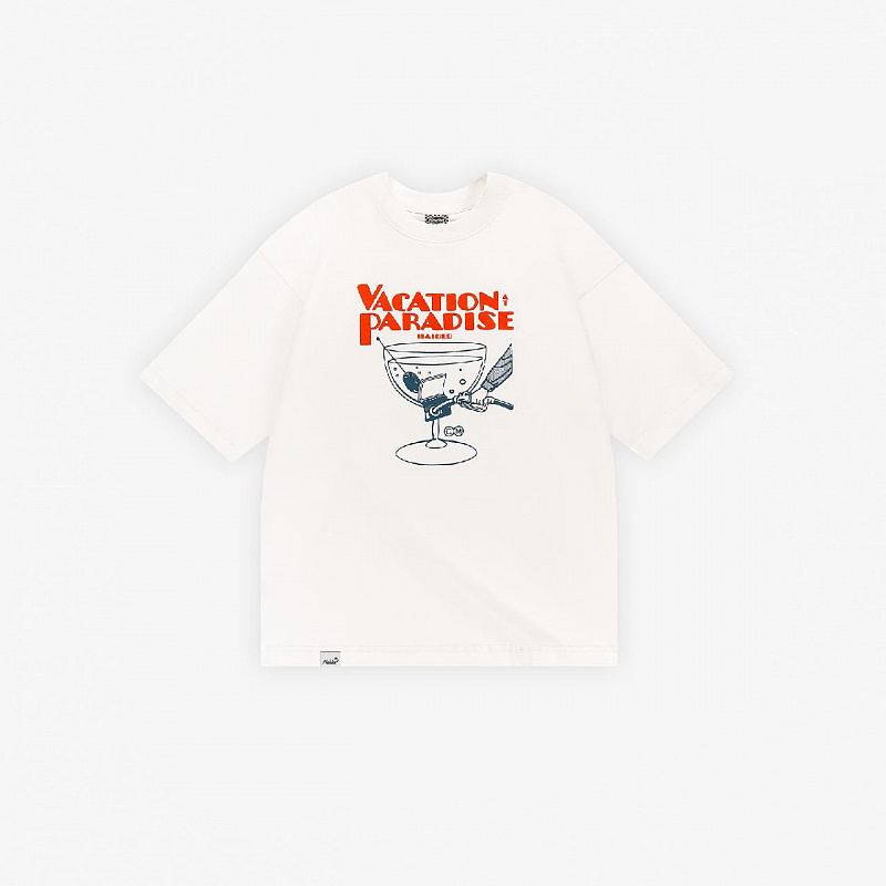 Футболка HAIDED VACATION RLXD HW ecru молочный