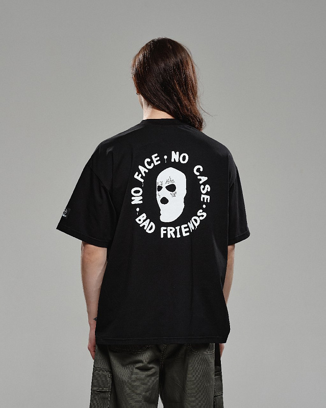 Футболка THE BAD FRIENDS "No Face No Case" 200г черный