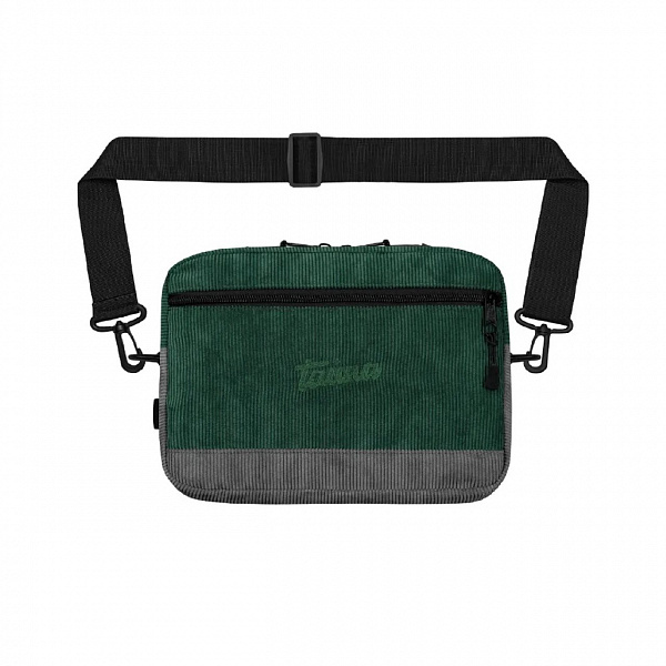 Сумка через плечо Тайна SHOULDER BAG L POST VNTG вельвет т.изумруд/серый