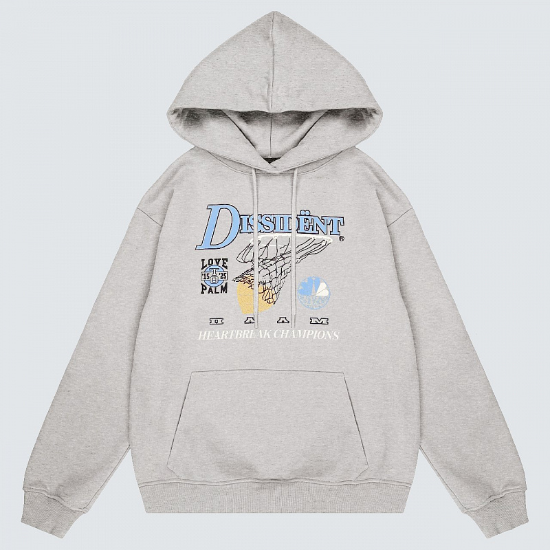 Худи Dissident "Heartbreak Champs" серое