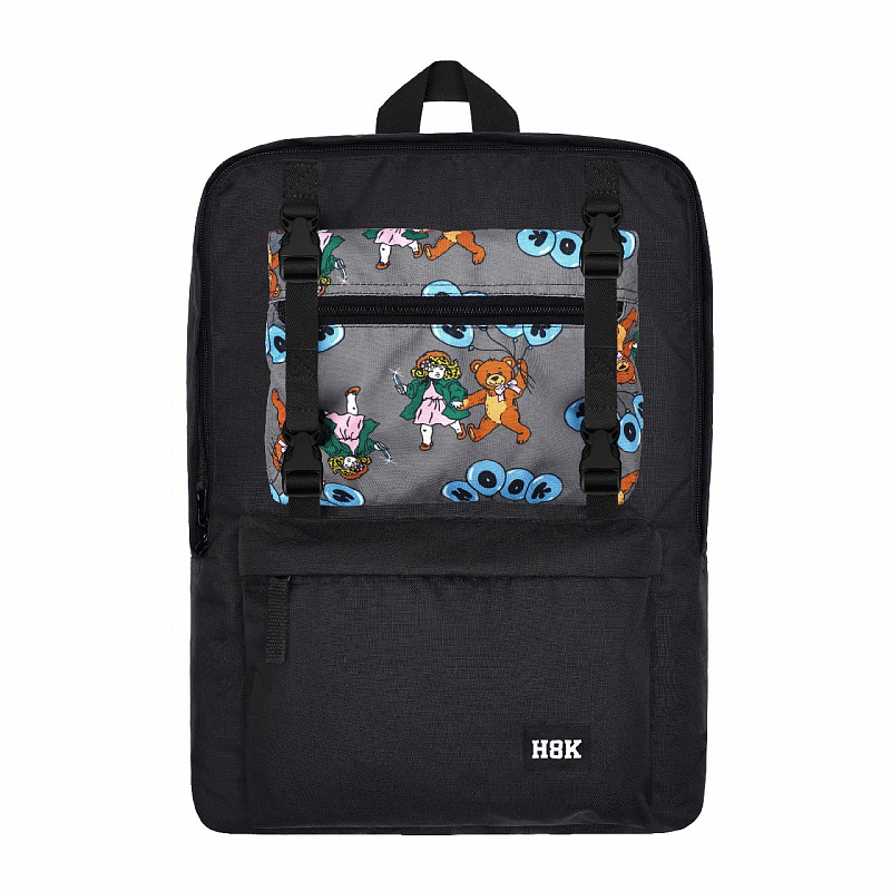 Рюкзак HOOK Мпокет «Шарики серый» черный