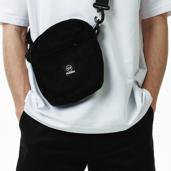 Сумка THE BAD FRIENDS Shoulder bag M black sling вельвет черный