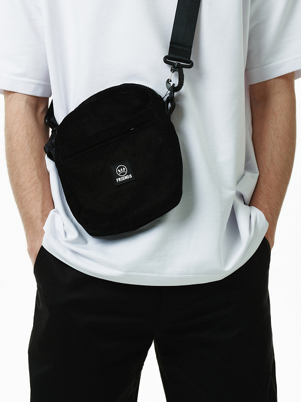 Сумка THE BAD FRIENDS Shoulder bag M black sling вельвет черный