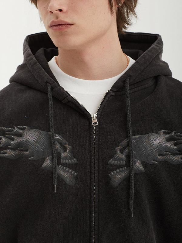 Худи на молнии ОКТЯБРЬ SPEED ZIP HOODIE BLACK