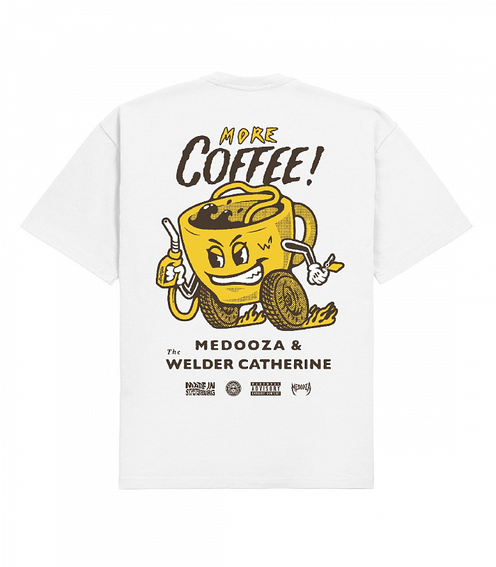 Футболка MEDOOZA x TWC "More Coffee" белый